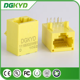 สีเหลือง 100 Base - TX Unshielded Rj45 แจ็ค Modular DGKYD111B002IWB1D