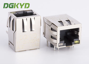 Single Rj45 Ethernet Jack หม้อแปลงไฟฟ้าแบบรวม / โชร์โคลในโหมดทั่วไป, Og / Y Led