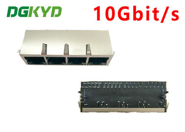 ตัวเชื่อมต่อหลายพอร์ต 10G RJ45, ปลั๊กแบบโมดูลาร์ Rj45 Ethernet ที่ป้องกันด้วยอีเทอร์เน็ต