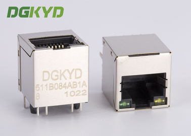 โมดูลเชื่อมต่อแม่เหล็ก Cat5e Jack Modular Rj45 G / Y Led In Black