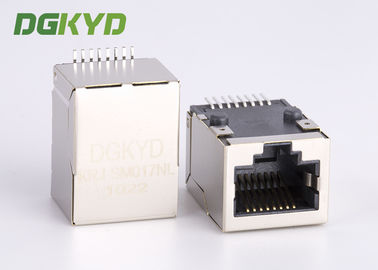 ปลั๊กเครือข่าย cat5 ที่ป้องกันด้วยตัวเชื่อมต่อ rj45 SMT ต่ำกับหม้อแปลงภายใน