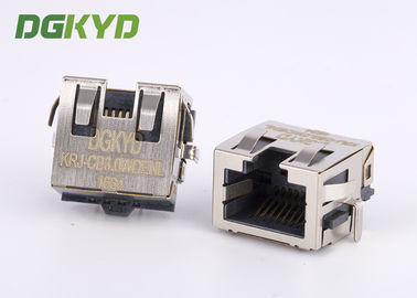 บอร์ดป้องกันการจม RJ45 แจ็คพอร์ตเดี่ยวที่มีอีเอ็มไอนิ้วมีลายนิ้วมือต่ำ