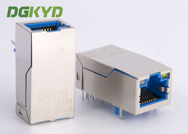 ขั้วต่อ Gigabit Ethernet แจ็คเก็ตหญิง RJ45 Single Port 1000M PoE + แจ็คที่ลงทะเบียน