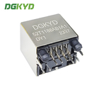 DGKYD52T1188AB1A1DY1 8P8C RJ45 Connector 180° Vertical Interface Without Light Strip Shielding Connector Empty Package