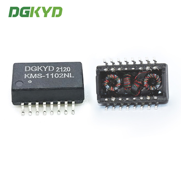 Customized Safety 1500V AC Isolated Transformers SMD 16 PIN 100BASE Filter