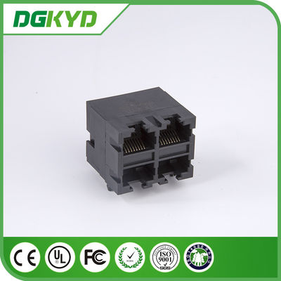 2 X 2 Multi Port Ethernet Stacked RJ45 Modular Jack for Transceiver Application