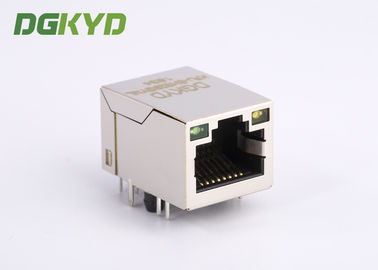 Shielded 1000BASE RJ45 Modular Jack Female Single Port W/Led Tab Up