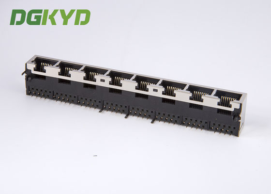 KRJ-56B8P8C1X8NL 8 contacts 8 position rj45 modular connector 1X8 multiple port