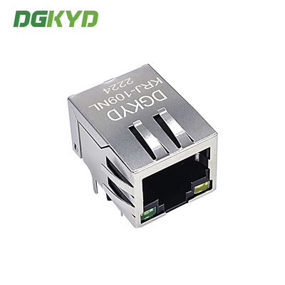 Integrated Magnetic RJ45 Network Connectors , RJ45 Network Port W / LED