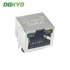 KRJ-56S8P8C1X1GYNL single port RJ45 connector 8P8C with light without filter crystal head communication interface