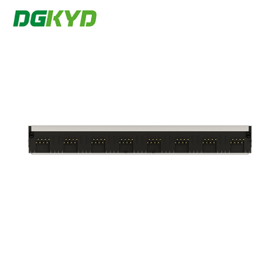 RJ45 Connector 90 Degrees 1x8 RJ45 Female Jack 8 Ports Network Switch Connectors DGKYD561888GWA1DY1022