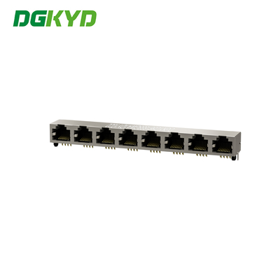 RJ45 Connector 90 Degrees 1x8 RJ45 Female Jack 8 Ports Network Switch Connectors DGKYD561888GWA1DY1022