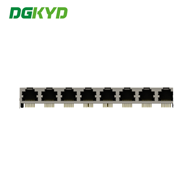 RJ45 Connector 90 Degrees 1x8 RJ45 Female Jack 8 Ports Network Switch Connectors DGKYD561888GWA1DY1022