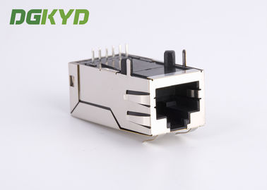 Customized 1000M 33.0mm Single Port 10 Pin Rj45 Connector with Transformer / Leds