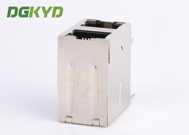 2x1 Double deck 10 Pin Rj45 Connector 1000base T TX cat6 rj45 magnetics connector