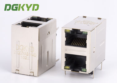 2x1 Double deck 10 Pin Rj45 Connector 1000base T TX cat6 rj45 magnetics connector