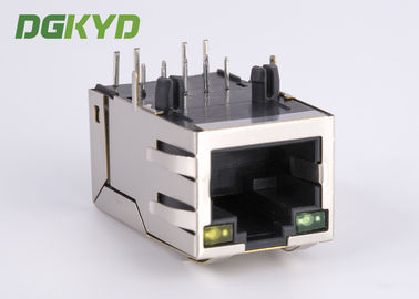 Tab Up 10/100 Base RJ45 Modular Jack With Network Filter Leds And EMI Fingers
