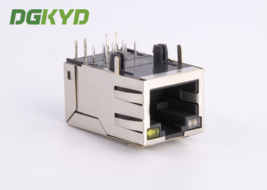 Shieded Cat6 RJ45 jack 8 pin network connector Integrated magnetics for Router