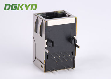 1x1 single port RJ45 Ethernet Connector 100Mb cat 5 manetic modular jack G/Y led