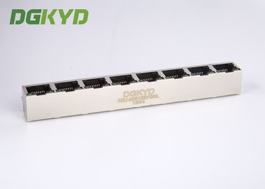 Shield Tab Up 1x8 Port Combo PCB Mount RJ45 Multiple Port Connectors With Y/G LED