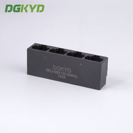 Unshielded 1x4 Four Ports RJ45 PCB Connector Tab Down Ethernet Switch Sockets