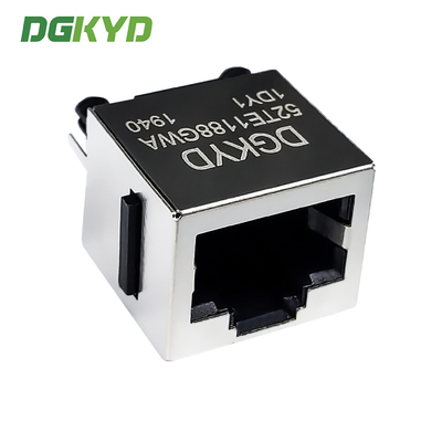 180 Degree Vertical Interface RJ45 Connector Without Light Strip Shielding Network Port Socket DGKYD52TE1188GWA1DY1