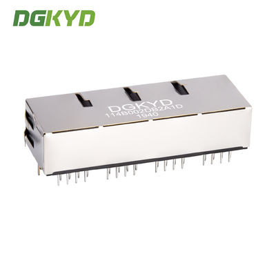 RJ45 Connector 1X4 100Mbps Ethernet Socket With Light And Shielded Ethernet Interface DGKYD114B002DB2A1D