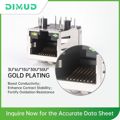 DGKYD RJ45 Connector 8P Single Port Shielded with Transformer
