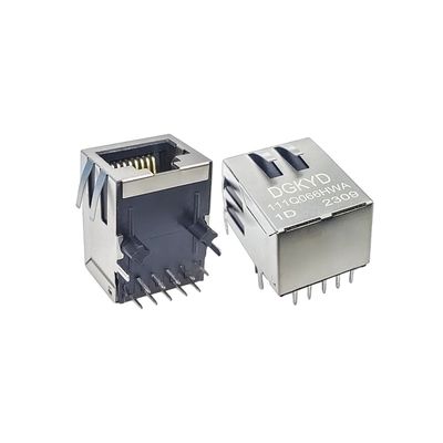 1-Port RJ45 Connector 10P PBT with Filter and Shielding