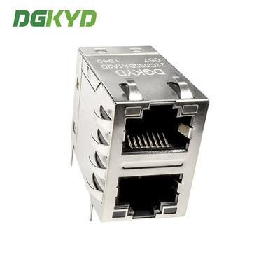 RJ45 stacked Ethernet socket with built-in gigabit integrated transformer DGKYD21Q085DA1A2D057