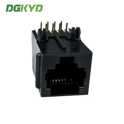 RJ45 Ethernet port connector with ears, all plastic black socket 8P8C DGKYD5722E1188IWA1DB9