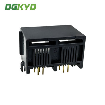 RJ11 Ethernet port connector 1X2 with ear interface 6P6C DGKYD5523E1266IWA1DY4