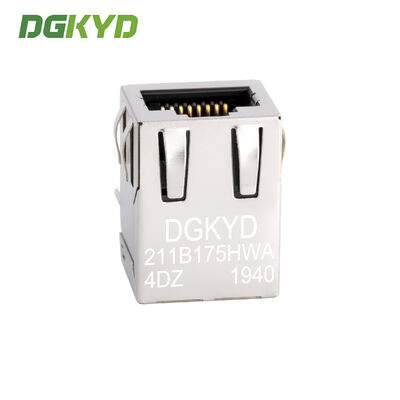 RJ45 interface 10/100 Base-T integrated magnetic lightless strip shielding DGKYD211B175HWA4DZ