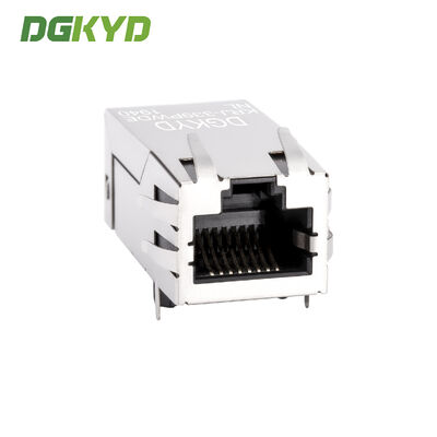 One Port PoE Rj45 Transformer , 1000m Integrated 12 Pin Rj45 For Fiber Optic Transceiver KRJ-339PWDENL