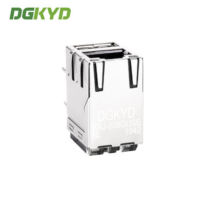 RJ45 with USB 2.0 socket Gigabit integrated filter network port connector KRJ-008QUSBNL