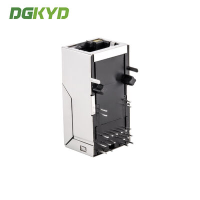 Custom Single Port 33.0mm Rj45 Lan Jack , 1000BASE micro rj45 connector PoE KRJ-339PWNL