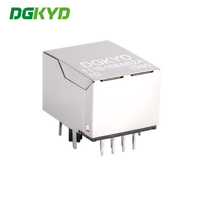 Industrial Grade RJ45 Ethernet Connector with 100Mbps Integrated Transformer and Gold Plating 6u