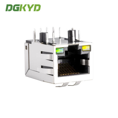 100Mbps RJ45 Connector with Integrated Transformer and Shielded Housing for Network Interface