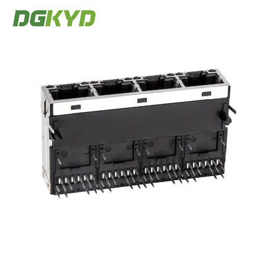 Multi Port RJ45 Connector with Integrated Magnetic 8p12c Poe Filter for PCB Communication