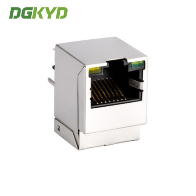 Tab Up PoE+ 100 Base-T RJ45 Modular Jack RJ45 Shielded Connector with 10PIN PBT Housing