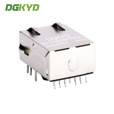 Gigabit Industrial 12 Pin RJ45 Shielded Connector Female Jack for Ethernet Network Interface