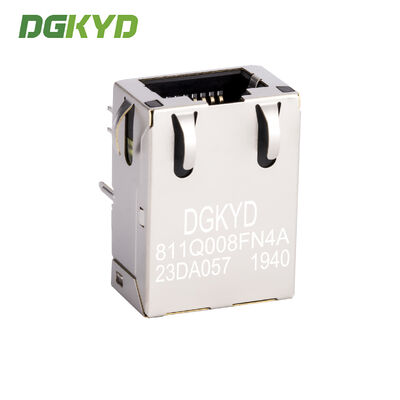 Gigabit Industrial 12 Pin RJ45 Shielded Connector Female Jack for Ethernet Network Interface