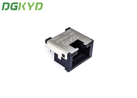 Single Port RJ45 Shielded Connector G / Fu RJ45 Socket Connector 8 Pin Sinking Plate 4.3