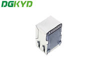 Metal Shielded Rj45 Connector Modular Wall Jack 8pin Single Port With LED