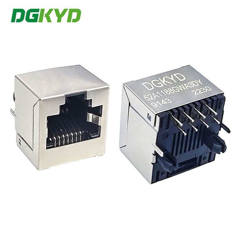 DGKYD52A1188GWA3DY9143 52A RJ45 8P8C Connector In Line 180 Degree Socket