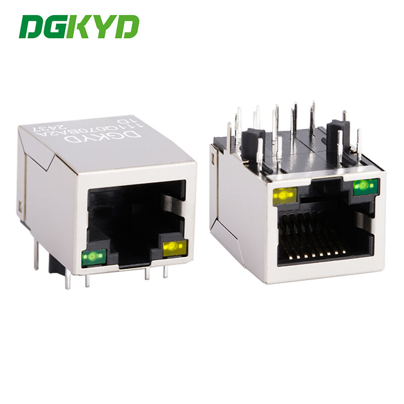 10PIN RJ45 Transformer With Light And Shielding Gigabit Ethernet RJ45 Shielded Connector DIP Mount
