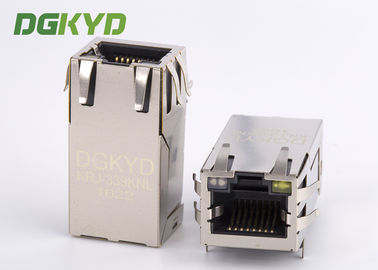 แท็บความยาว 33 มม. ขึ้น 12 พิน 1000 BASE RJ45 แจ็คโมดูลาร์พร้อม Gigabit Transformer
