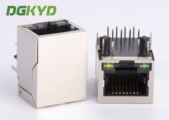 ผู้จัดจำหน่ายในประเทศจีน Cat5 Megabit Integrated Magnetic RJ45 Connector Female Jack
