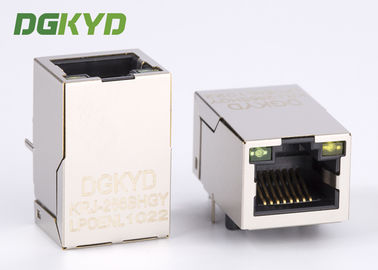 Single Port Shield Tab Up Cat 5 Power Over Ethernet แจ็คโมดูลาร์ RJ45 พร้อม G / Y LED