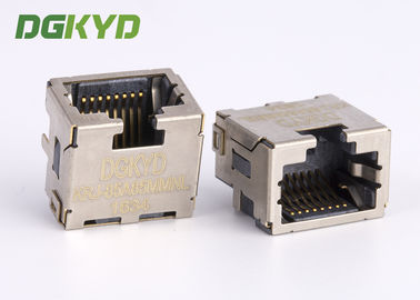 Custom Shield 8p8c SMD Rj45 Keystone Jack เครื่องเชื่อมอีเทอร์เน็ตโปรไฟล์ต่ํามาก KRJ-85A85MMNL